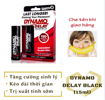 Bán Chai xịt Dynamo Delay Black Label Edition chính hãng Mỹ thuốc kéo dài thời gian hàng xách tay